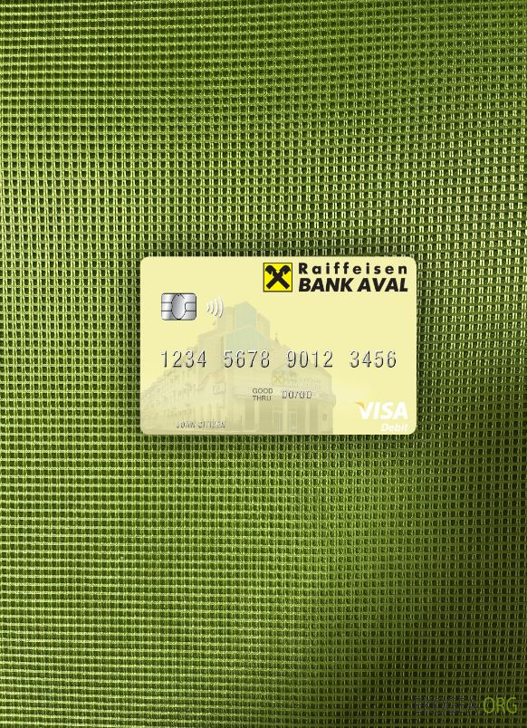 Ukraine Raiffeisen Bank carte de débit visa photolook , avant